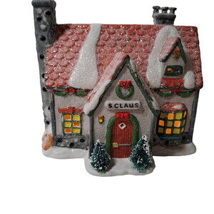 Kringle Town Ltd Ed Christmas Collectibles Santa's House Vintage 1993 Lights Up